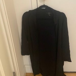 Long black cardigan